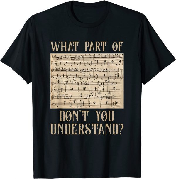 What Part Of The Music Notes You Don't Understand Musician 2022 Shirt