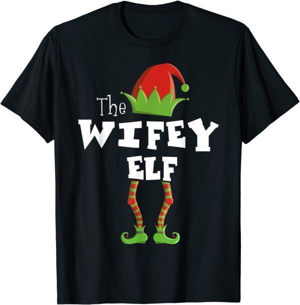Wifey Elf Xmas Pajama Gift T-Shirt
