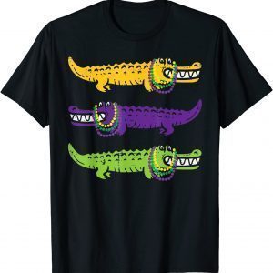 Aligator Crocodiles Louisiana Mardi Gras Classic Shirt