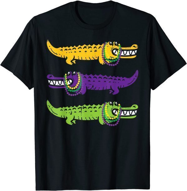 Aligator Crocodiles Louisiana Mardi Gras Classic Shirt