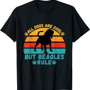 All Dogs Are Cool But Beagles Rule Beagle On Sunset 2022 Shirt