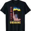 America for Ukraine - Proud Ukrainian American Flag 2022 T-Shirt
