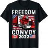 American Flag Canada Flag Freedom Convoy 2022 TRUCKER Driver Unisex Shirt