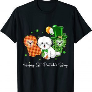 Bichon Frise St Patricks Day Shamrock Dog Unisex Shirt