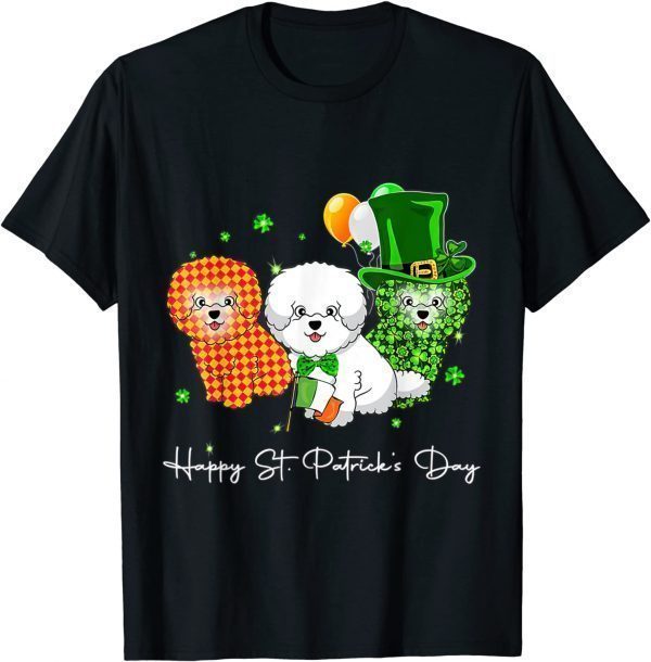 Bichon Frise St Patricks Day Shamrock Dog Unisex Shirt