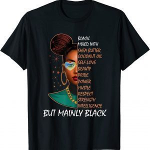 Black Afro Woman Melanin Girl Black History Month Motivation Classic Shirt