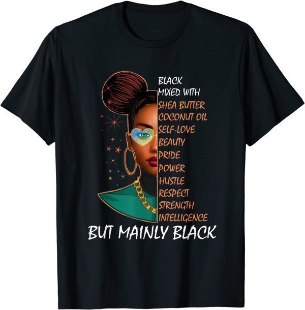 Black Afro Woman Melanin Girl Black History Month Motivation Classic Shirt