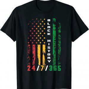 Black History 24-7-365 African American Flag Africa Classic Shirt