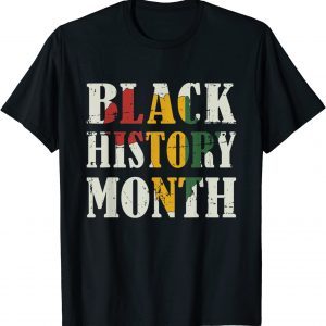 Black History Month With African Map Flag For Afro Freedom 2022 T-Shirt