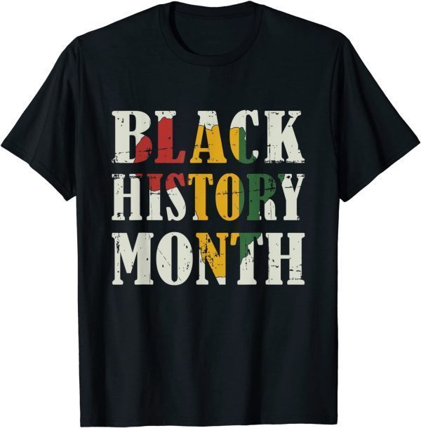 Black History Month With African Map Flag For Afro Freedom 2022 T-Shirt