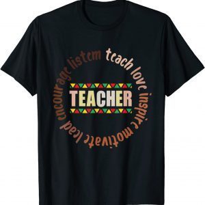 Black History Month pajama Afro African Melanin Teacher Classic Shirt