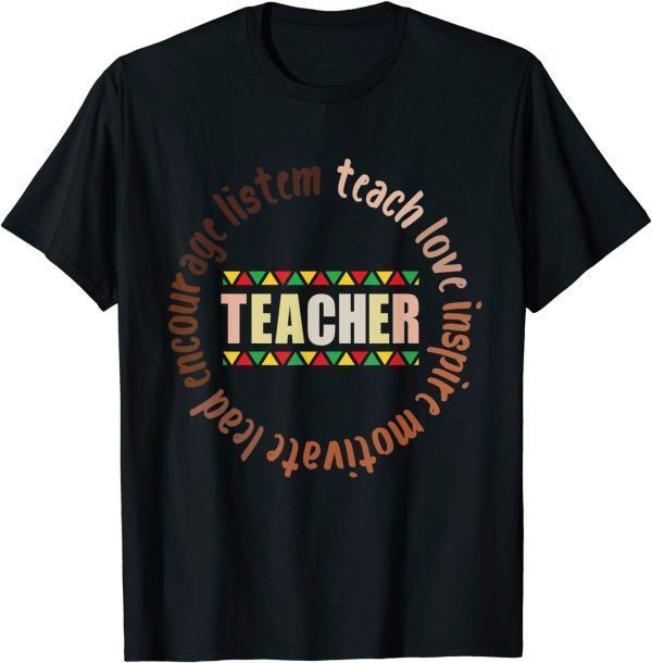 Black History Month pajama Afro African Melanin Teacher Classic Shirt