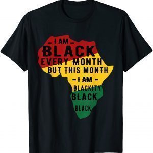 Black History Month pajama I Am Black Every Month Black Afro Classic Shirt