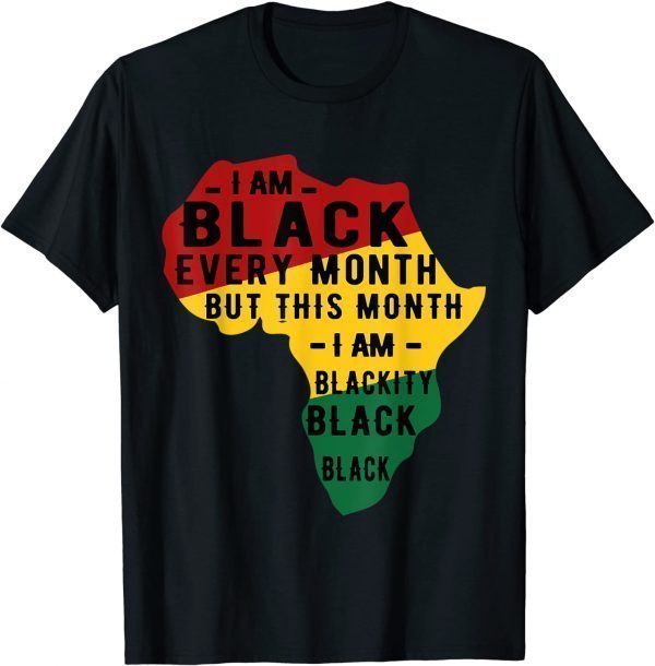 Black History Month pajama I Am Black Every Month Black Afro Classic Shirt