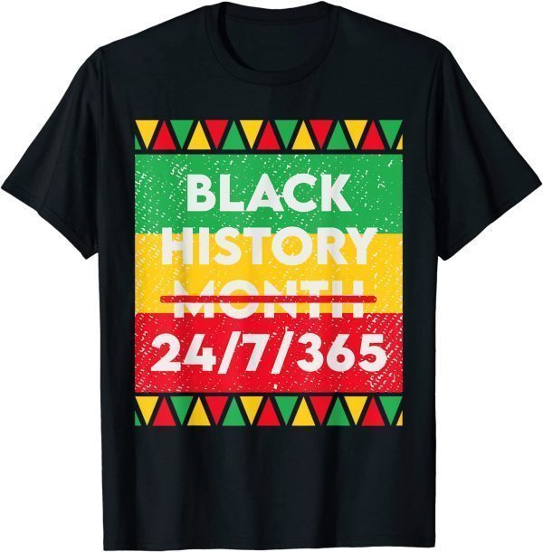 Black History pajama African American Melanin Black 24/7/365 Classic Shirt