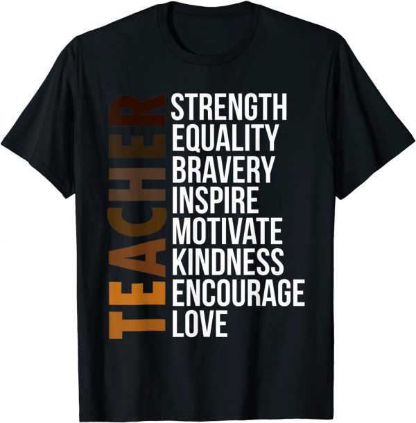 Black Woman Teacher Afro Retro Black History Month Classic Shirt