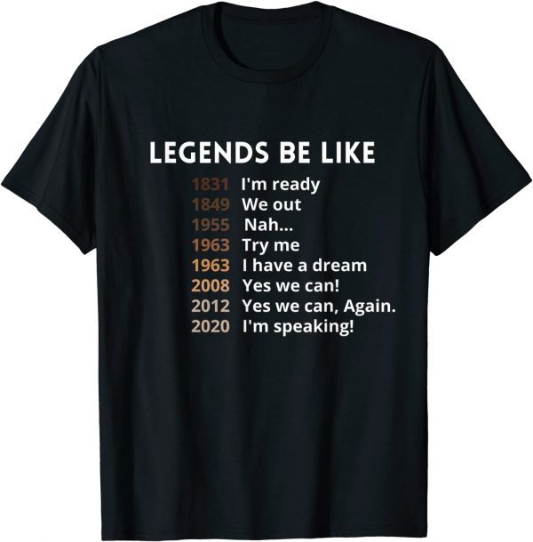 Black history Legends Be Like... Classic Shirt