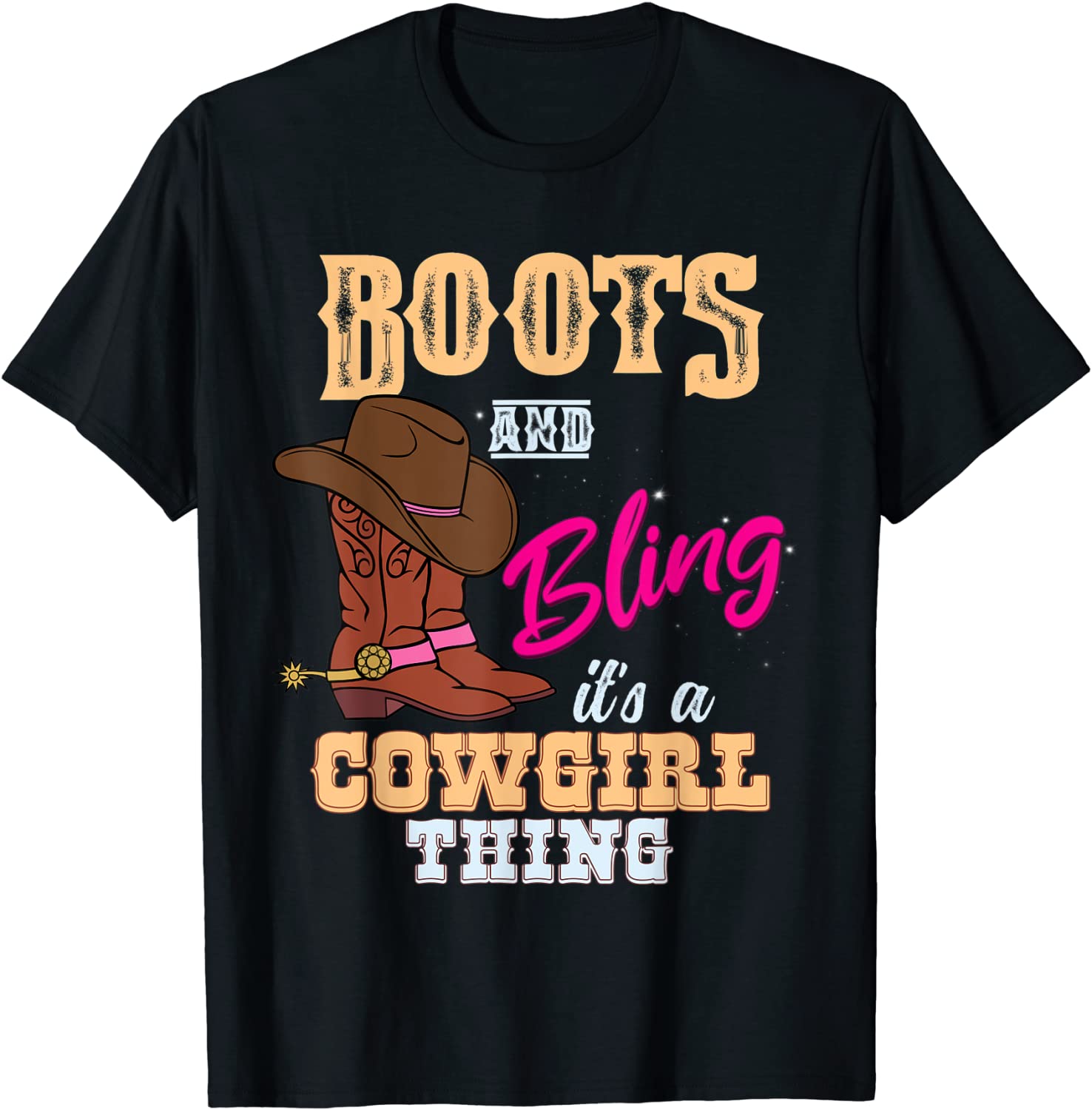 Boots Bling its a Cowgirl Thing Horseback Cute Cowgirl Classic Shirt