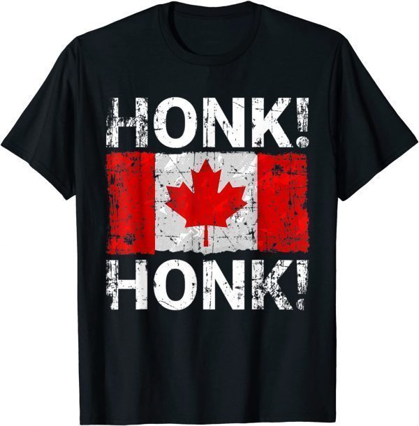 Canada Freedom Convoy 2022 Truckers Honk! Honk! Distressed Classic Shirt
