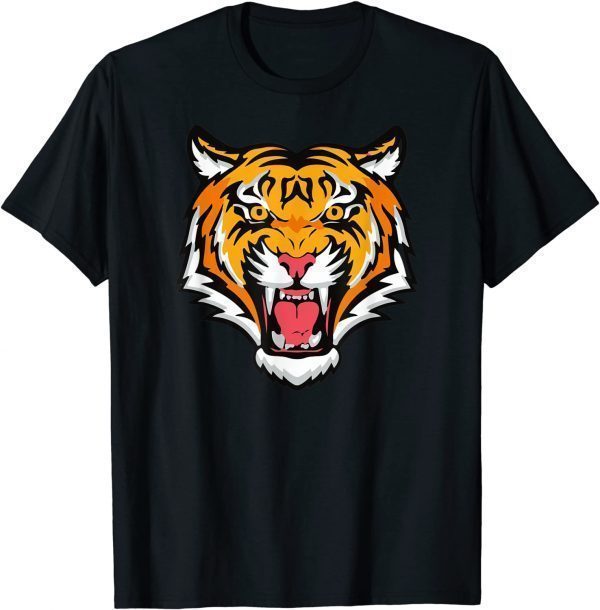 Cool Bengal Tiger Opens Growling Mouth Classic Shirt