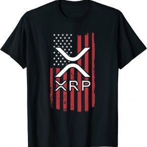 Crypto Currency XRP Ripple Internet Money American Flag Classic Shirt