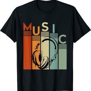 Electronic Music Lover DJ Vintage Retro Headphones Classic Shirt