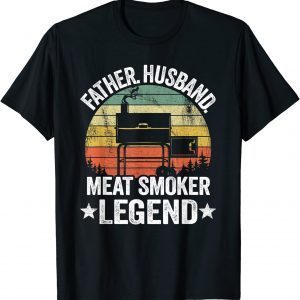Father Husband Meat Smoker Legend Grilling Dad Meat Smoking T-Shirt
