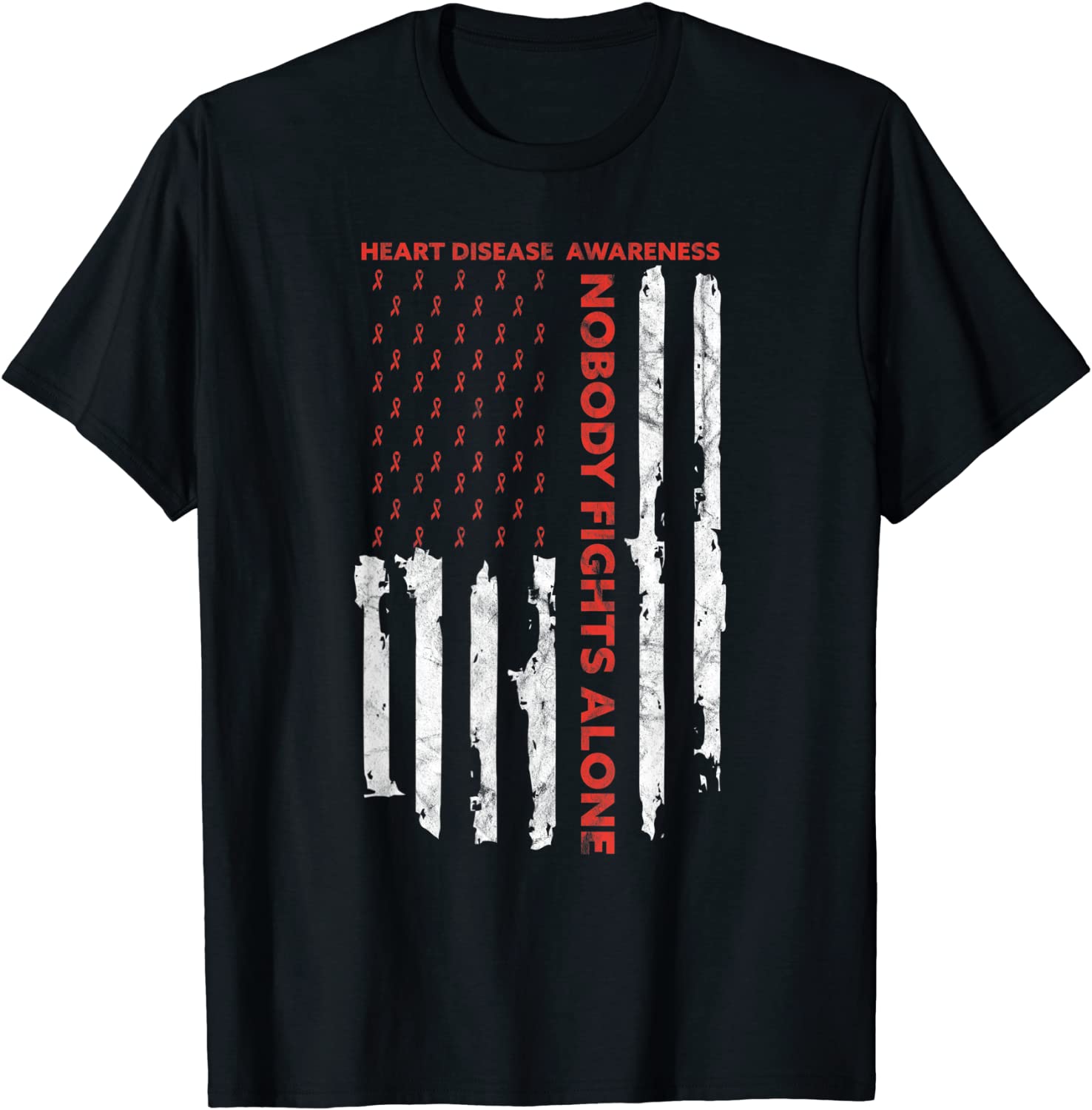 Fight Heart Disease Awareness Month American Flag Classic Shirt