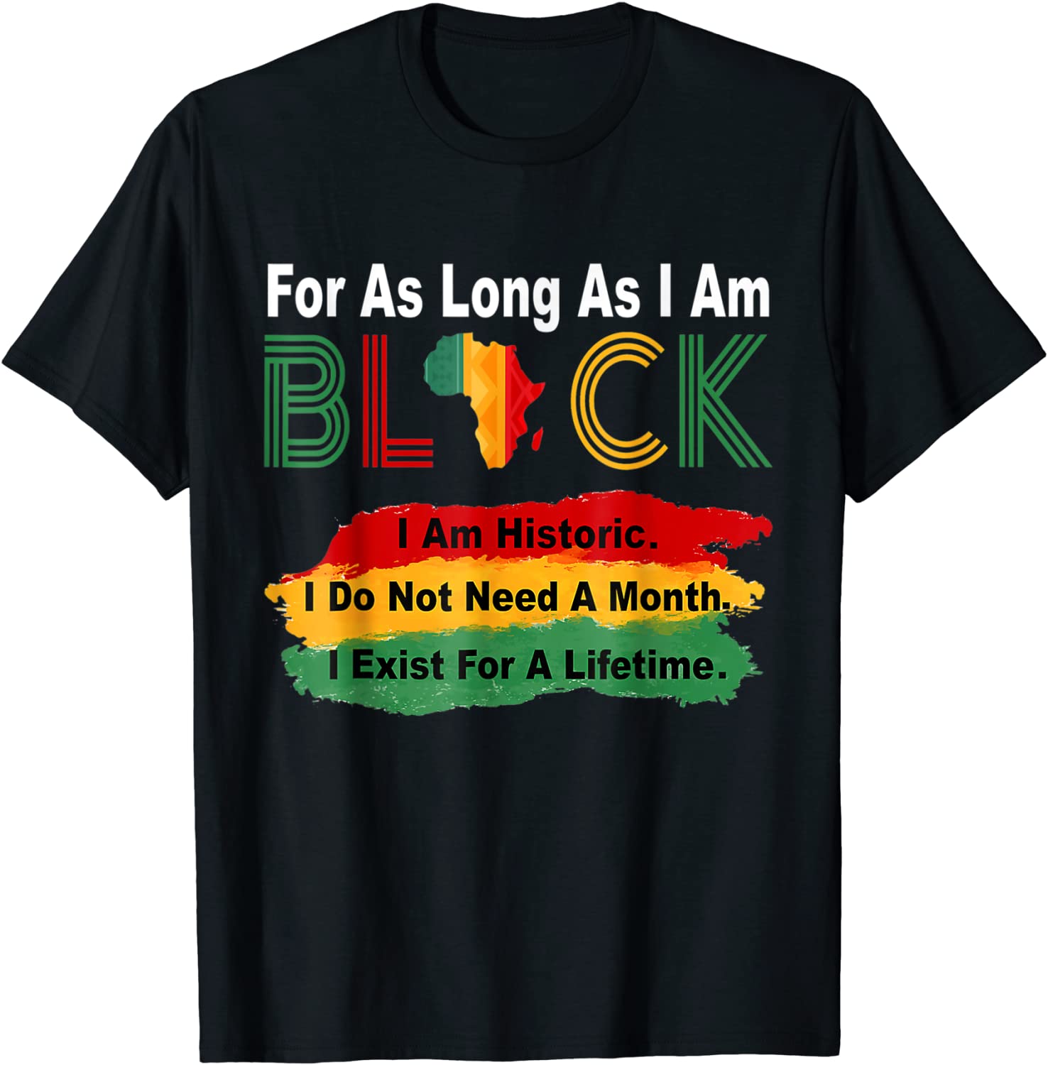 For As Long As I Am Black, Pride African Black History Month Classic Shirt