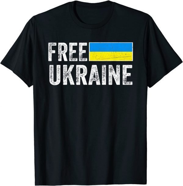 Free Ukraine I Stand With Ukraine Flag Pray For Ukrainian Classic Shirt