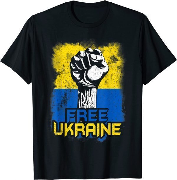 Free Ukraine I Stand With Ukraine Support Ukrainian Flag Peace Ukraine Shirt