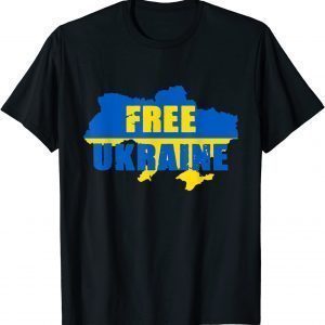 Free Ukraine Ukrainian Flag Ukraine Map I Stand With Ukraine Classic Shirt