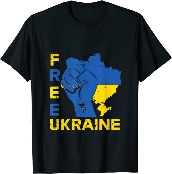 Free Ukraine, We Stand With Ukraine, Support Ukraine Peace Ukraine T-Shirt