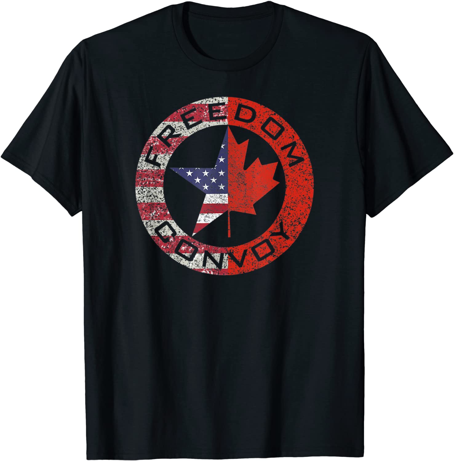 Freedom Convoy Canadian Trucker Canada US Flag Classic Shirt