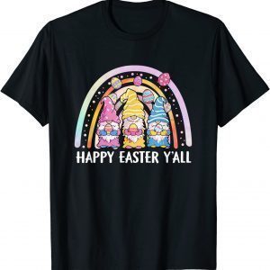 Happy Easter Y'all Rainbow Gnome Gift Shirt