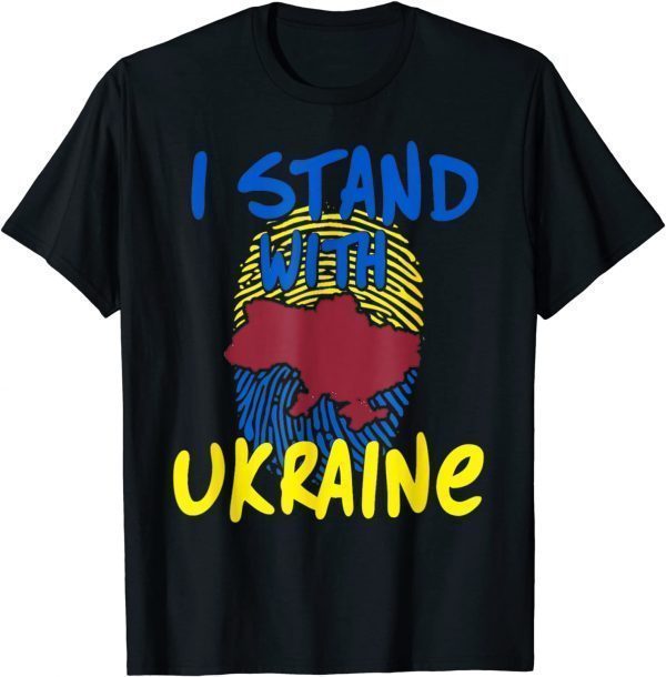 I Stand With Ukraine Flag American Support Ukraine Shirt