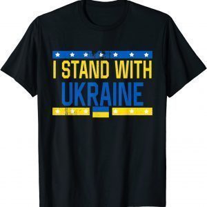 I Stand With Ukraine Flag Sos Ukraine Support Ukraine Classic Shirt