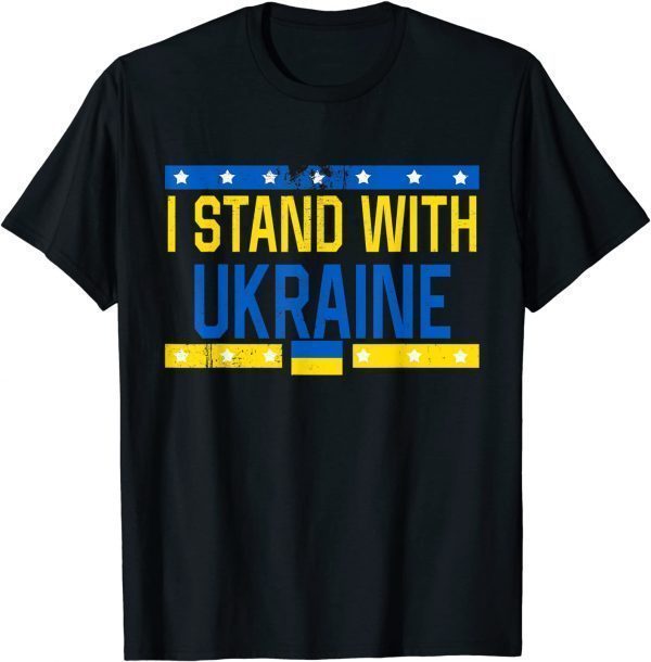 I Stand With Ukraine Flag Sos Ukraine Support Ukraine Classic Shirt