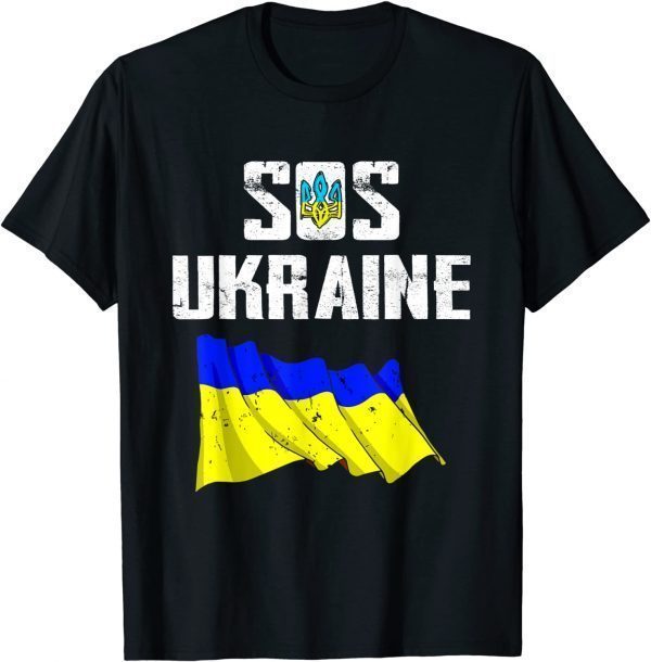 I Stand With Ukraine Flag - Support Free Ukraine Sos Ukraine 2022 Shirt