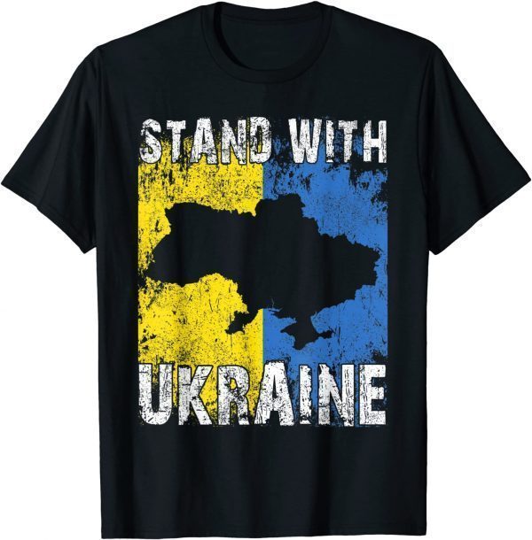 I Stand With Ukraine Flag Ukrainian Lover Classic T-Shirt