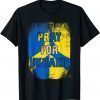 I Stand With Ukraine Pray For Ukraine Grunge Ukraine Flag T-Shirt
