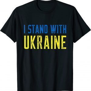 I Stand With Ukraine Support And Pray For Ukraine Flag T-Shirt