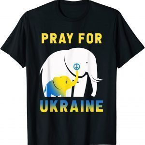 Ukraine Flag Elephant Vintage Ukrainian Support Ukraine Love Ukraine T-Shirt
