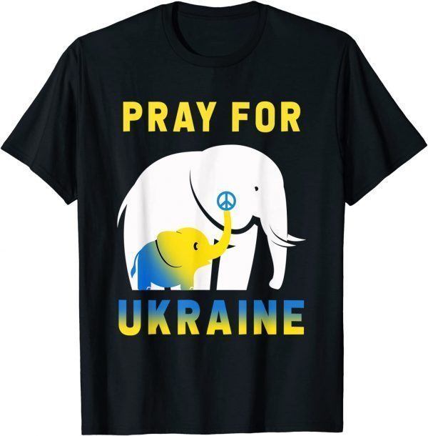 Ukraine Flag Elephant Vintage Ukrainian Support Ukraine Love Ukraine T-Shirt