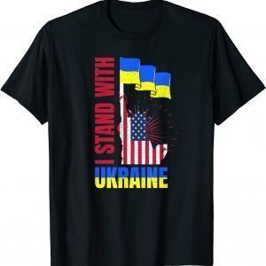 I Stand With Ukraine Ukrainian American Flag Peace Ukraine Shirt