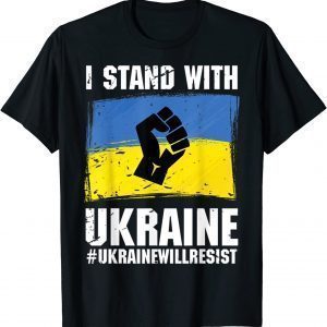 I Stand With Ukraine Ukrainian Flag 2022 T-Shirt