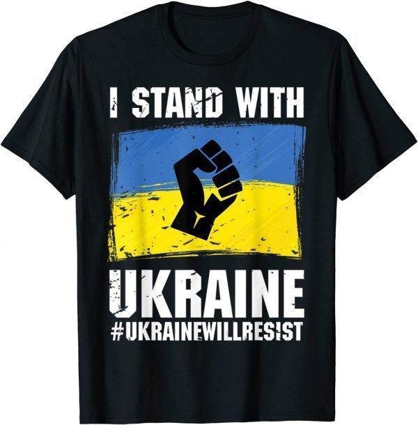 I Stand With Ukraine Ukrainian Flag 2022 T-Shirt