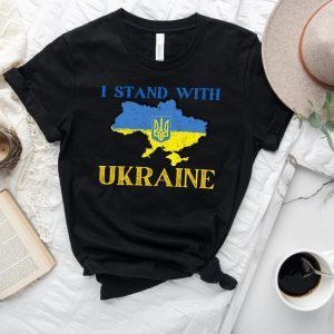 I Stand With Ukraine top War in Ukraine Ukrainian Flag T-Shirt