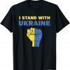 I Stand with Ukraine Support Hand Ukraine T-Shirt