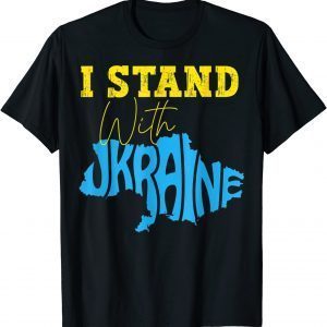 Free Ukraine I Stand with Ukraine Support Ukraine Ukrainian Map Shirt